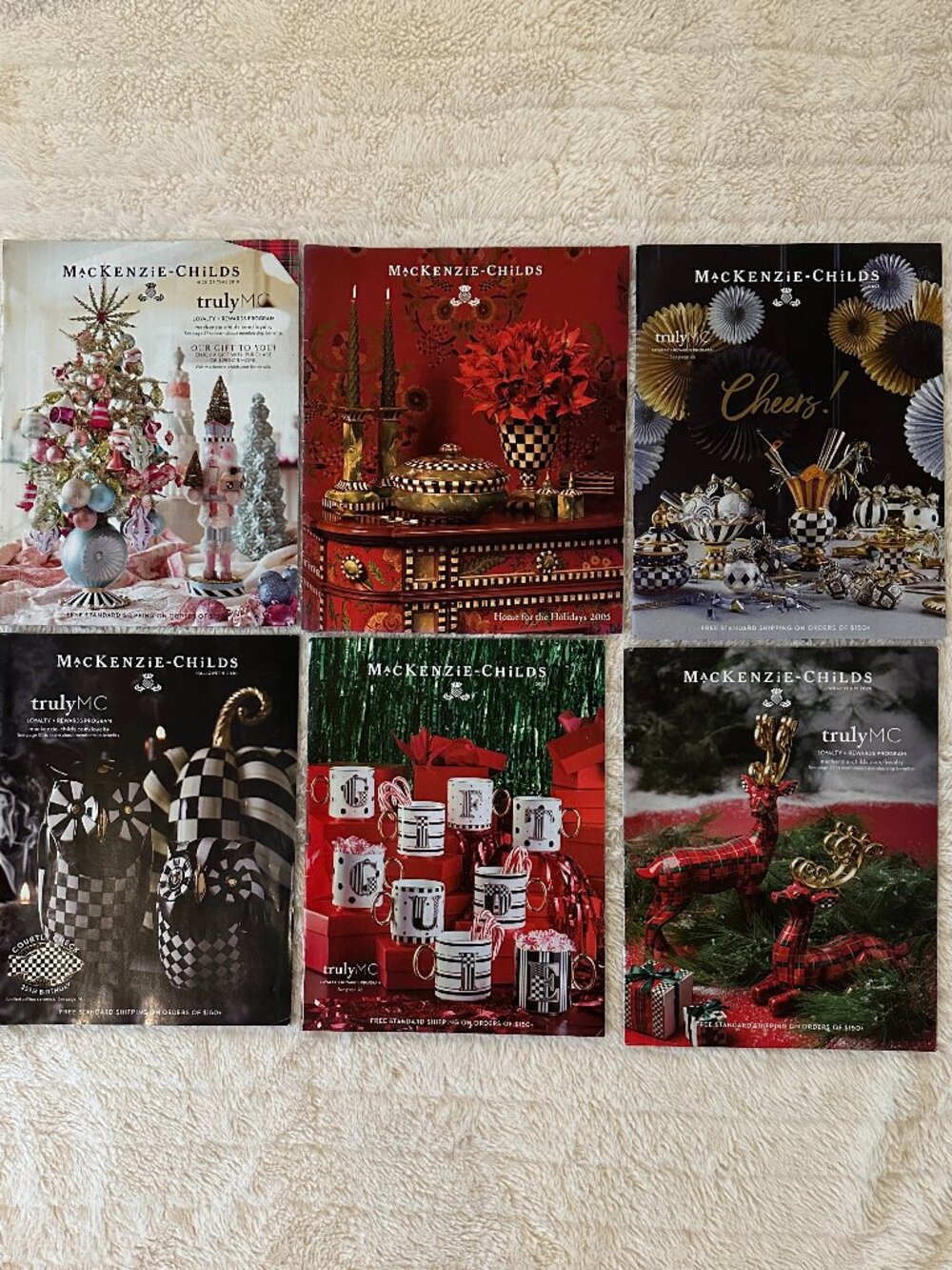 MacKenzie-Childs Holiday Catalogs Lot of 6 - Christmas, Halloween & New Years